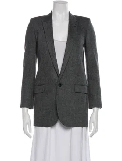 Pre-owned Saint Laurent Wool Blazer In Gray