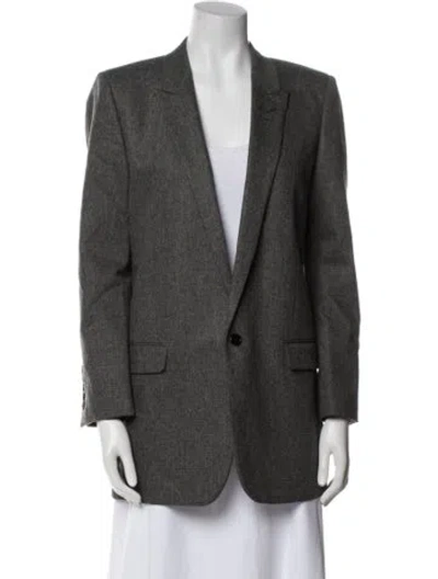 Pre-owned Saint Laurent Wool Blazer In Gray