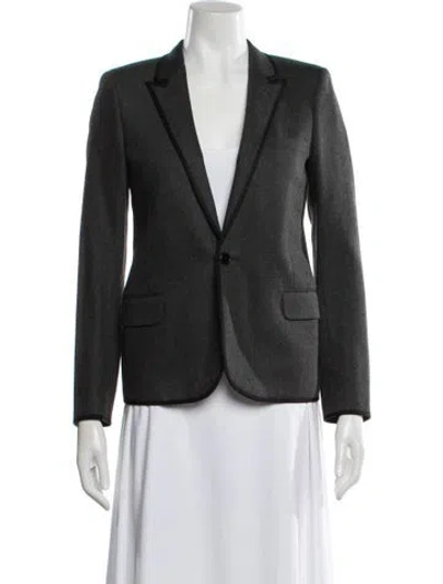 Pre-owned Saint Laurent Wool Blazer In Gray