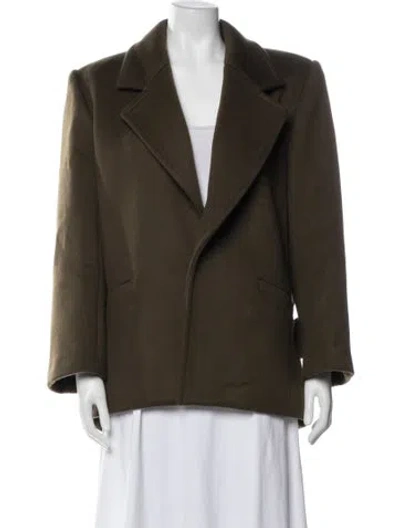 Pre-owned Saint Laurent Wool Blazer In Green