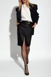 Saint Laurent Wool Blazer In Navy Blue
