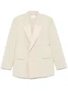 Saint Laurent Wool Blazer In Neutrals
