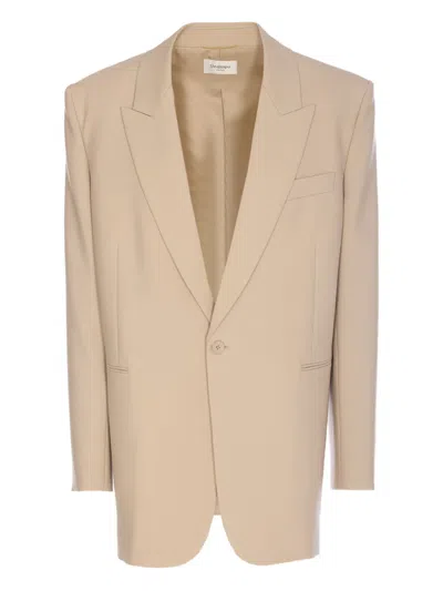Saint Laurent Wool Blazer In Neutrals
