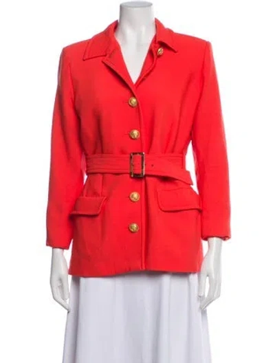 Pre-owned Saint Laurent Wool Blazer In Orange