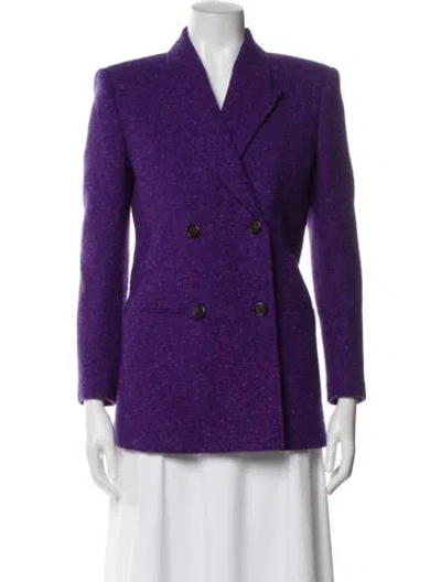 Pre-owned Saint Laurent Wool Blazer In Purple