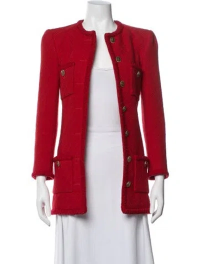 Pre-owned Saint Laurent Wool Blazer In Red
