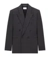 Saint Laurent Tailored Blazer With Double-breasted Design In Gray