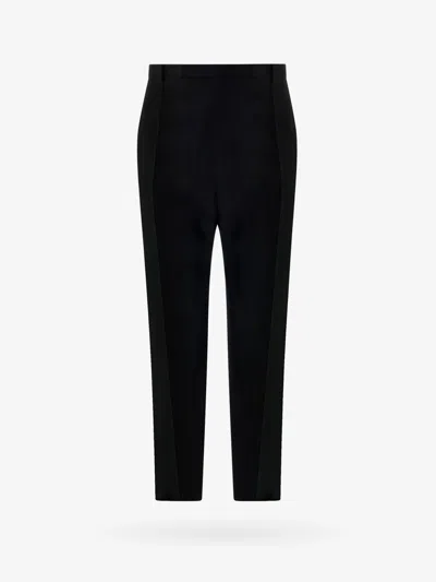 Saint Laurent Wool Blend Trouser With Frontal Fold