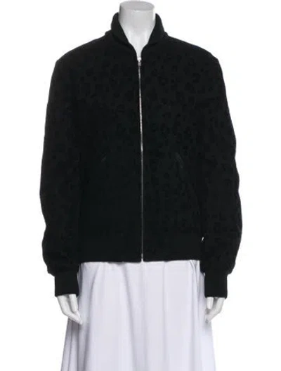 Pre-owned Saint Laurent Wool Bomber Jacket In Black
