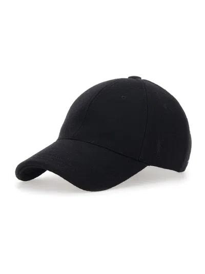 Saint Laurent Wool Cap In Blue
