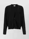 Saint Laurent Wool Cardigan With Long Sleeves And V-neckline