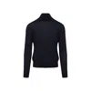 Saint Laurent Wool And Cashmere Turtleneck Pullover In Blue
