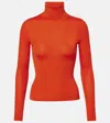 Saint Laurent Wool, Cashmere, And Silk Sweater In Orange