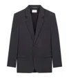 Saint Laurent Wool-cashmere Single-breasted Jacket In Black