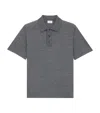 Saint Laurent Cassandre Short-sleeve Polo Shirt In Gray
