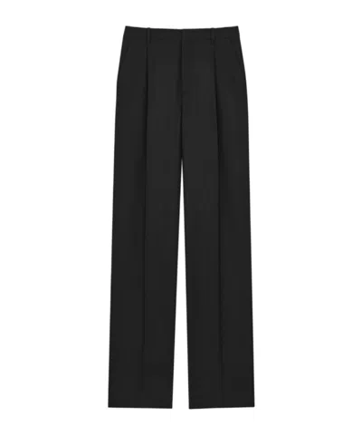 Saint Laurent Wool Casual Pants In Black