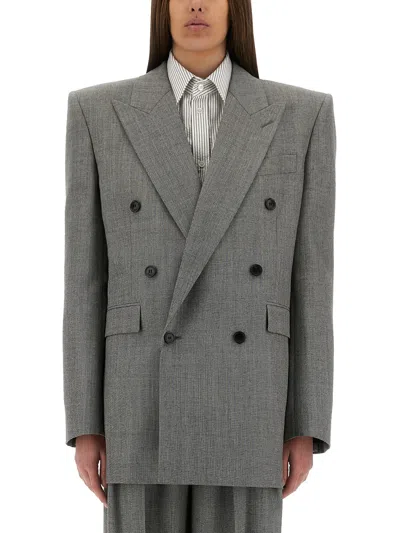 SAINT LAURENT WOOL CHINÉ JACKET