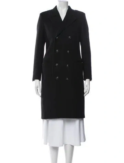 Pre-owned Saint Laurent Wool Coat In Black