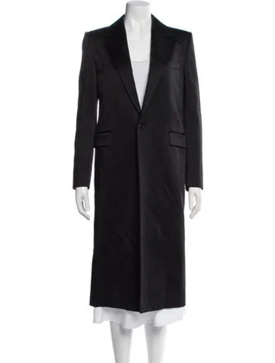 Pre-owned Saint Laurent Wool Coat In Blue