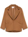 Saint Laurent Wool Coat In Brown