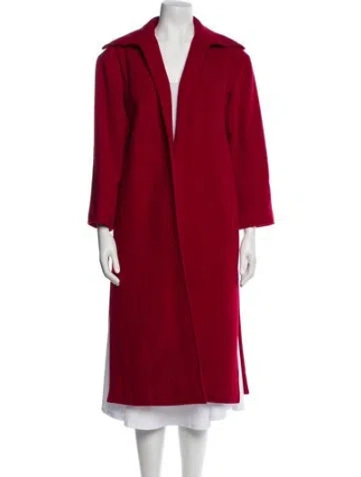 Pre-owned Saint Laurent Wool Coat In Red