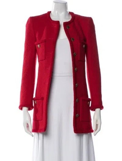 Pre-owned Saint Laurent Wool Coat In Red