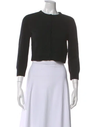Pre-owned Saint Laurent Wool Crew Neck Sweater In Black