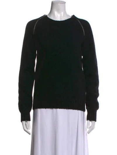 Pre-owned Saint Laurent Wool Crew Neck Sweater In Black