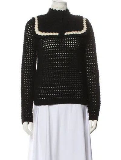 Pre-owned Saint Laurent Wool Crew Neck Sweater In Green