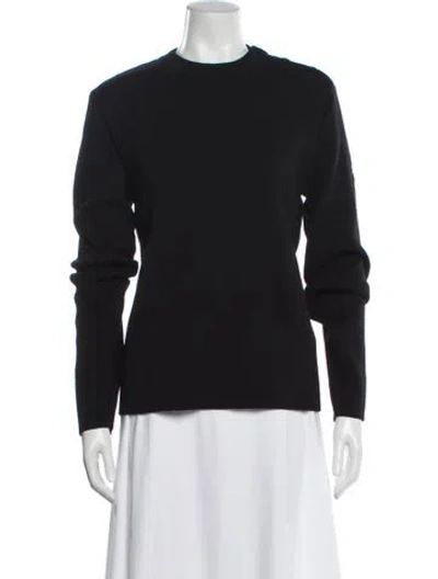 Pre-owned Saint Laurent Wool Crew Neck Sweater W/ Tags In Black