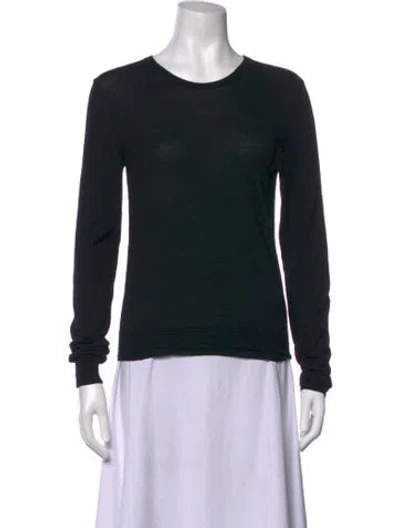 Pre-owned Saint Laurent Wool Crew Neck Top In Black