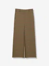 Saint Laurent Houndstooth Pattern Trousers With Belt Loops In Brown