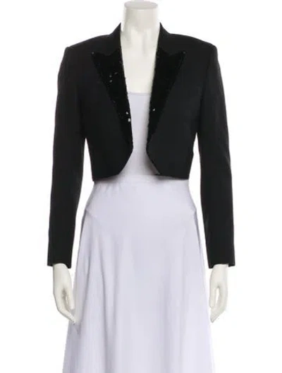 Pre-owned Saint Laurent Wool Evening Jacket In Black