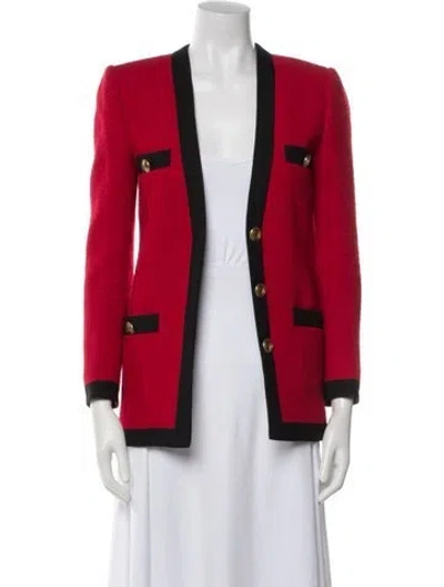 Pre-owned Saint Laurent Wool Evening Jacket In Red