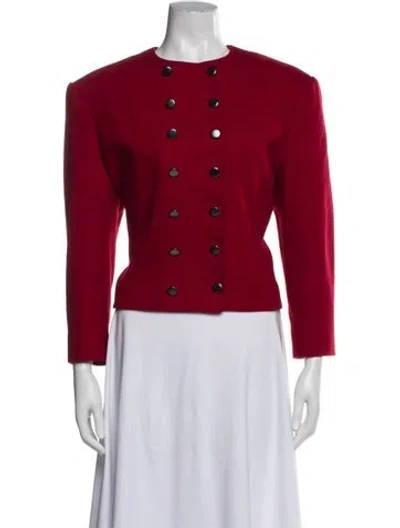 Pre-owned Saint Laurent Wool Evening Jacket In Red