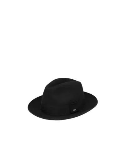 Saint Laurent Wool Fedora Hat In Black
