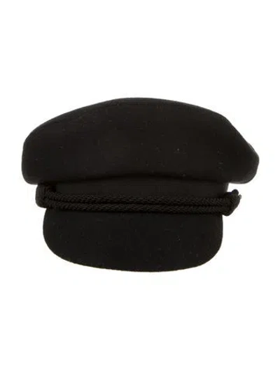 Pre-owned Saint Laurent Wool Fisherman Hat In Black