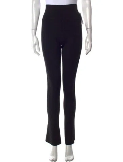 Pre-owned Saint Laurent Wool Flared Pants In Black