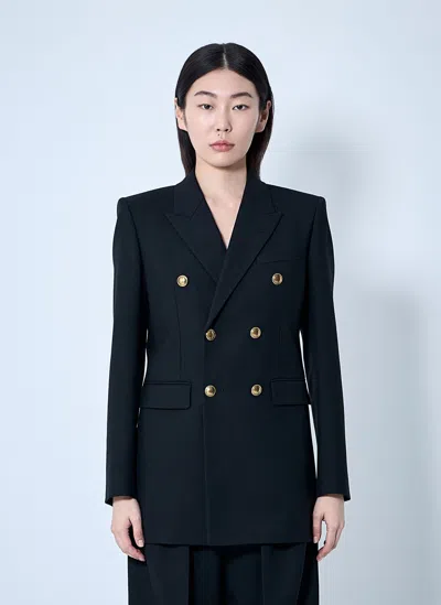 Saint Laurent Wool Gabardine Blazer In Black