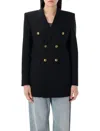 Saint Laurent Double-breasted Wool Jacket Notched Lapels