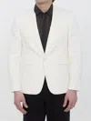 Saint Laurent Wool Gabardine Jacket In White