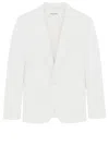 Saint Laurent Single-breasted Virgin Wool-gabardine Blazer In White