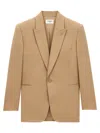 Saint Laurent Paris Men Wool Gabardine Single-breasted Jacket