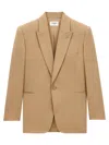 Saint Laurent Paris Men Wool Gabardine Single-breasted Jacket