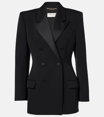 SAINT LAURENT WOOL GRAIN DE POUDRE TUXEDO JACKET
