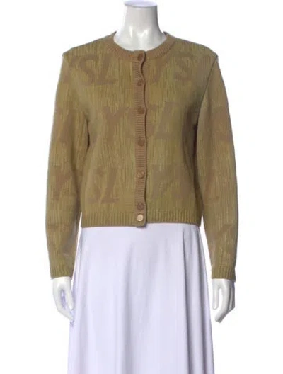 Pre-owned Saint Laurent Wool Graphic Print Sweater In Neutral