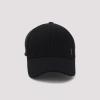 Saint Laurent Soft Felt Baseball Cap With Curved Brim In Black