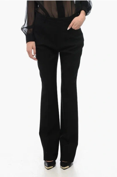 Saint Laurent Flared Smoking Pant In Black