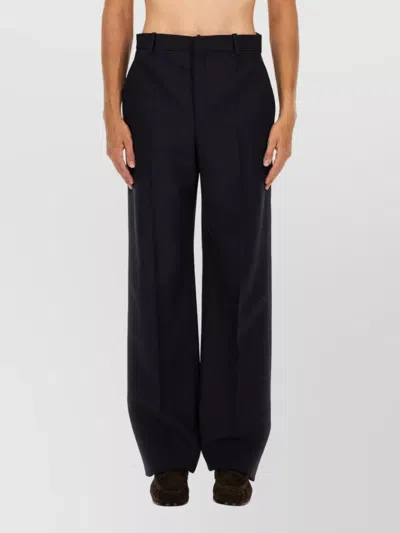 Saint Laurent Wool High-rise Suit Trousers In Black