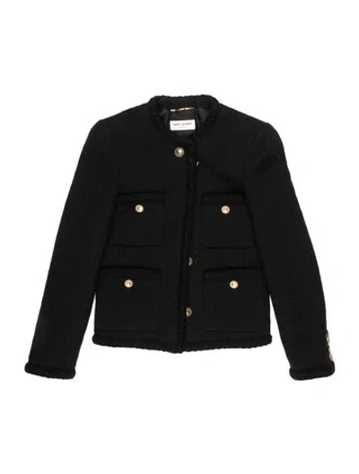 Pre-owned Saint Laurent Wool Jacket In Black